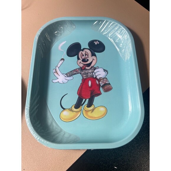 NEW Mickey Mouse The Famous Mouse Rolling Tray Metal 5"x7" Cartoons Collectible - Picture 2 of 6